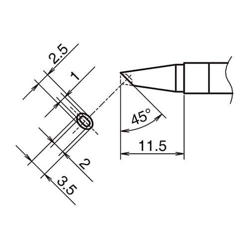 T39 こて先 BC型 横2.5mm 縦3.5mm