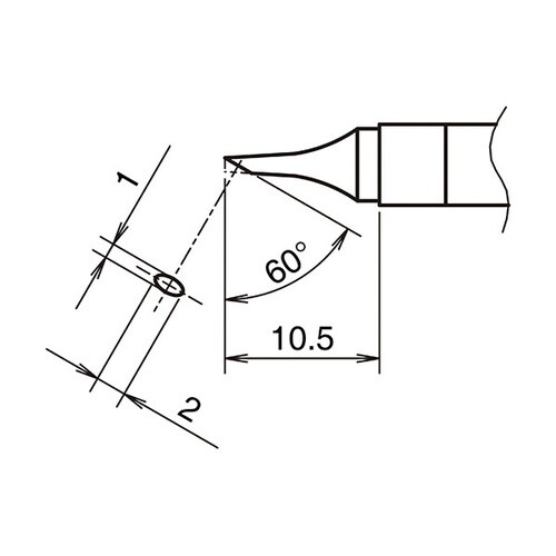 T39シリーズ こて先C型 横1mm 縦2mm
