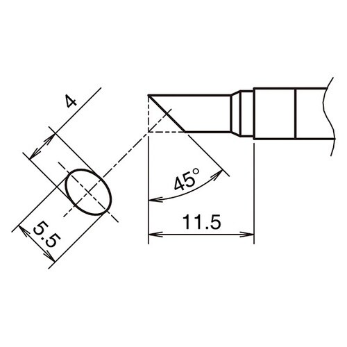 T39 こて先 C型 横4mm 縦5.5mm