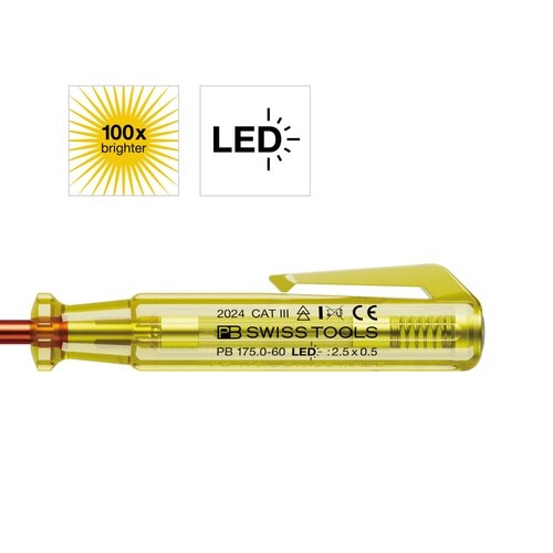 LED検電ドライバー 0.5X2.5mm