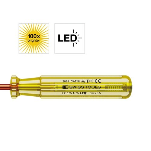 LED検電ドライバー 0.5X3.5mm