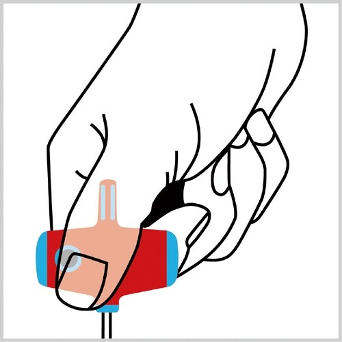 クロスハンドル六角棒ドライバー2mm