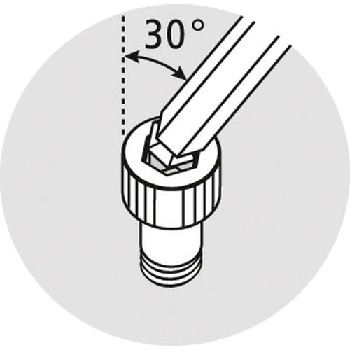ローレット入 ボール付ロング六角棒レンチ 8mm