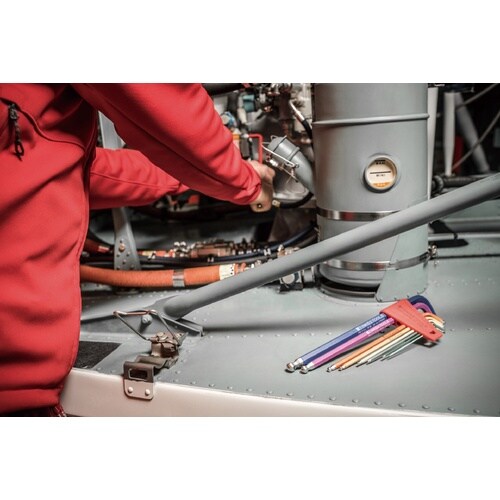 レインボー ボール付ロング六角棒レンチセット L型