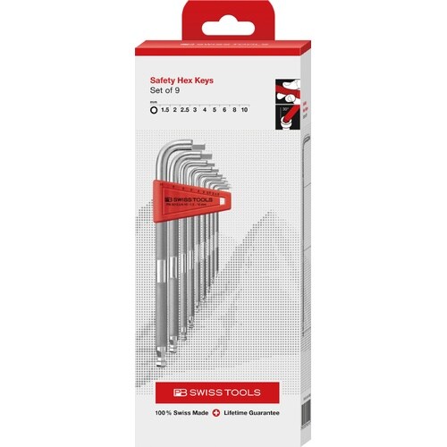 9本 ローレット入 ボール付ロング六角レンチセット