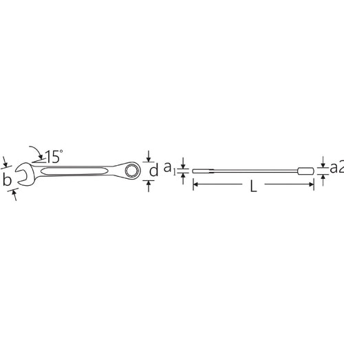 72ギア ラチェットコンビレンチフラット 10mm