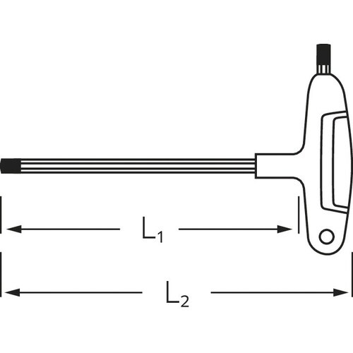 T型六角ドライバー 10.0mm×軸長200mm