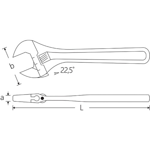 モンキーレンチクロームメッキ 100mm