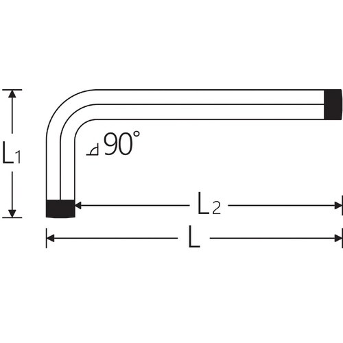 L型 ロング六角レンチ ボール付 5/16inch