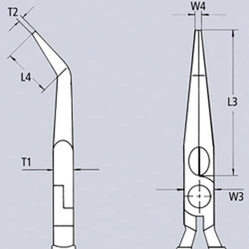 45゜ ニードルノーズプライヤー 160mm
