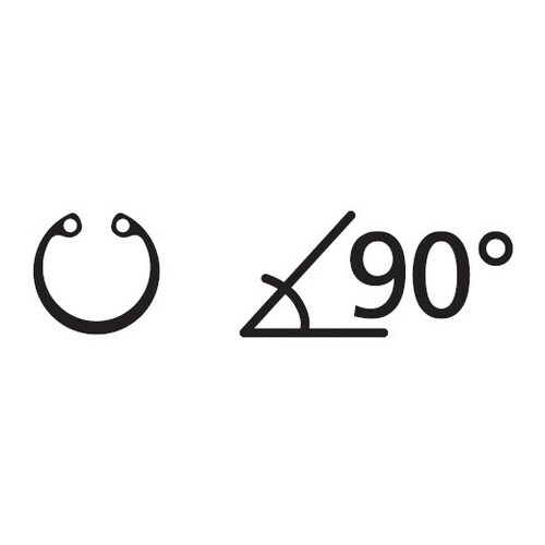 90°先曲 穴スナップリングプライヤー 19−60