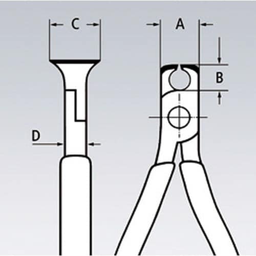 小型エンドカッティングニッパー 130mm