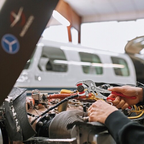 パイププライヤー 250mm プラスチック クロム