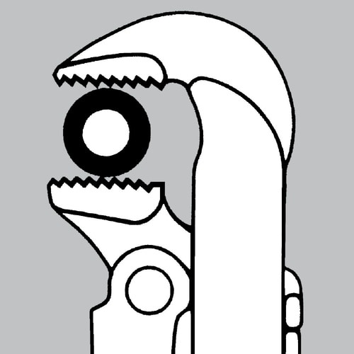 90゜パイプレンチ (Φ70mm) 560mm