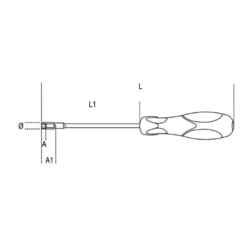 ロングナットドライバー 5.5mm 軸長150mm