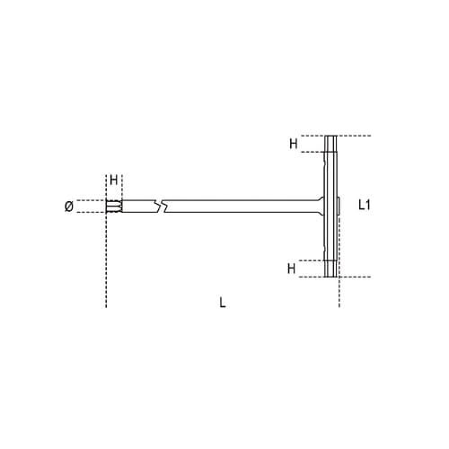 スライド式T型ハンドル 六角レンチ 2.5mm