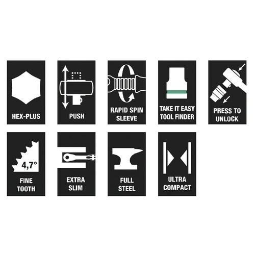 1/4SQ メタルラチェットソケット ビットセット