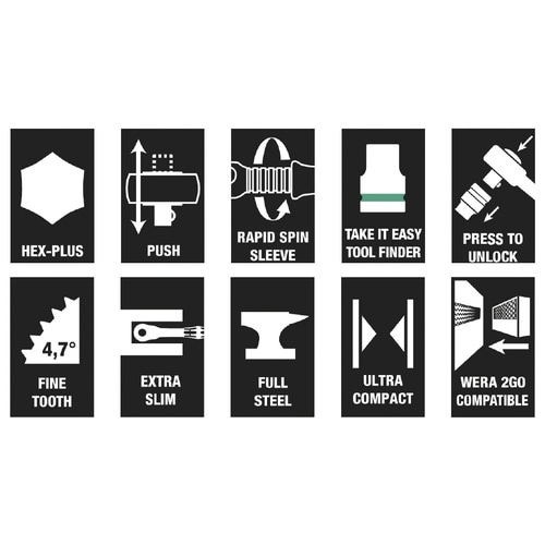 3/8 ソケットレンチセット 戻り角4.7度