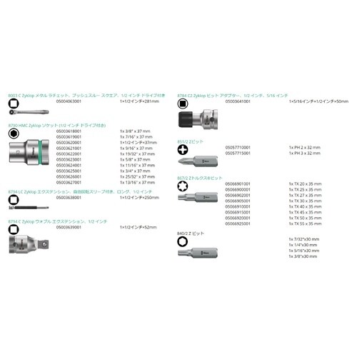 28点 差込角1/2DR ソケットレンチセット
