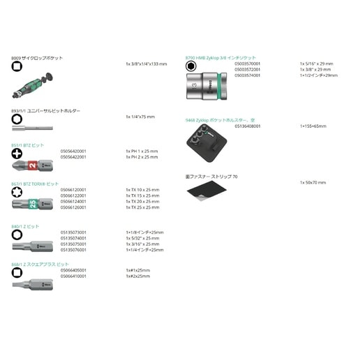 ビットマガジン付き ZYKLOPラチェットセット