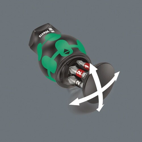 スタビー型ビットセット付ドライバー ビット6個内臓