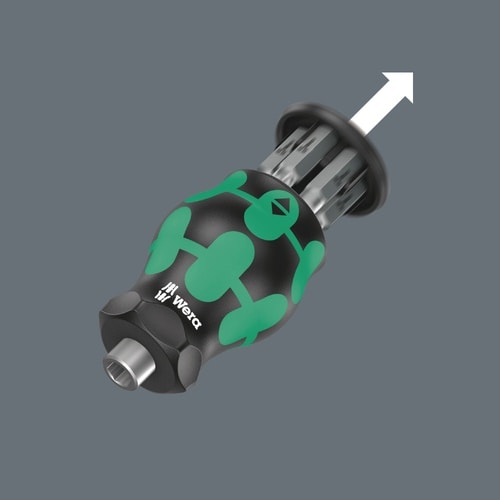 スタビー型ビットセット付ドライバー ビット6個内臓