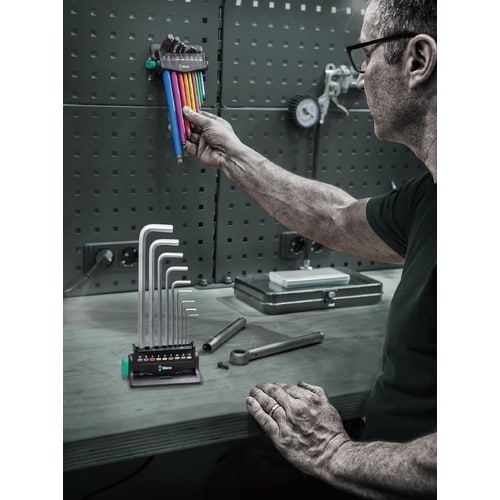 9本組 ボール六角プラス L型キーレンチセット