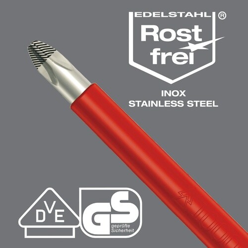 ステンレス製 絶縁マイナスドライバー 刃先サイズ3