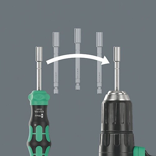 6.35mm ラチェット式 ドライバービットセット