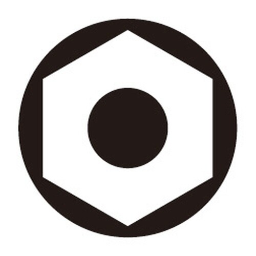 6.35mm いじり止め付 六角ビット 6mm