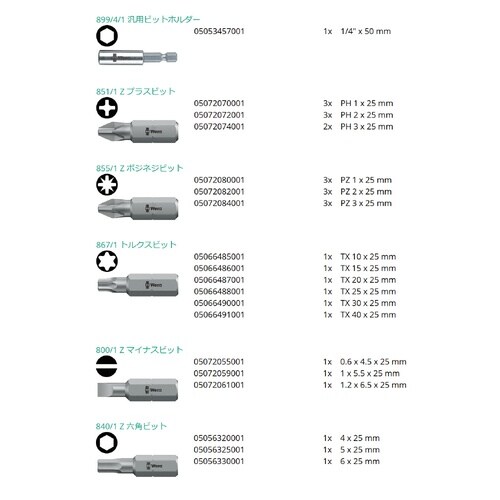 30本 メタルビットセット ビット専用ケース付き