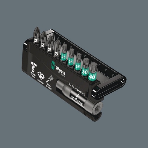10本組 インパクト用ビットセット ホルダー付き