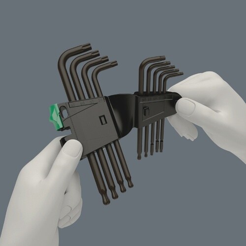 9本組 ボール六角L型トルクスレンチ ホルダー付