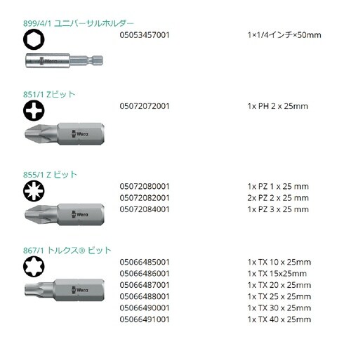 12点組 ビットセット 木工用2 ビットホルダー付