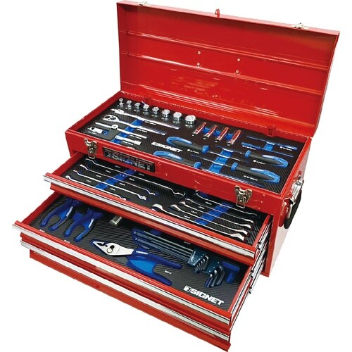 85点 3/8DR 3段ツールセット レッド