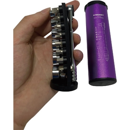 1/4DRミニラチェソケットビットセット パープル