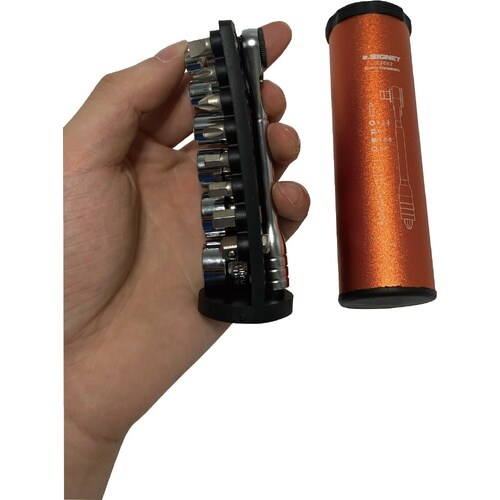 1/4DRミニラチェソケットビットセット オレンジ