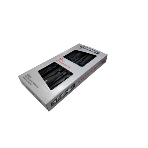 5本 鉄工ヤスリセット 四角・丸・半丸・平・三角