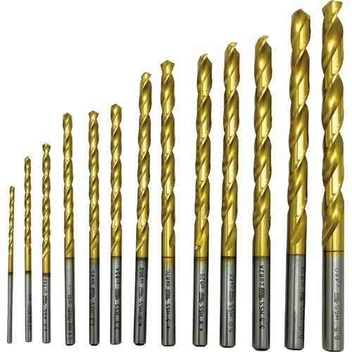 13本組 TiNコートストレートドリルセット