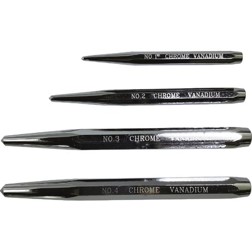 4本組 センターポンチセット八角胴タイプ