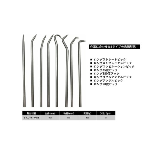 8点 フック&ピックセット クッショングリップ付