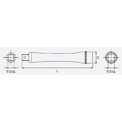 9.5SQ エクステンションバー75mm
