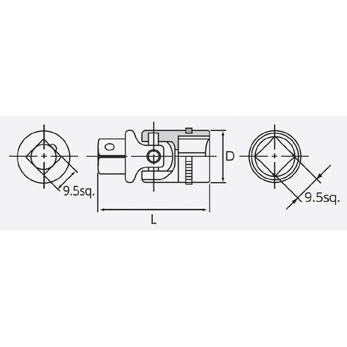 9.5SQ ユニバーサルジョイント