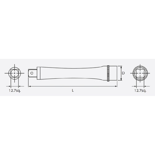12.7SQ エクステンションバー75mm