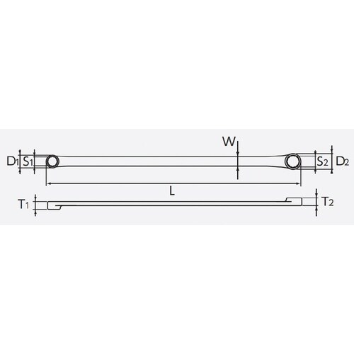 超ロングストレートメガネレンチ 8×10mm