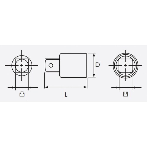6.3SQ 変換アダプター9.5SQ変換