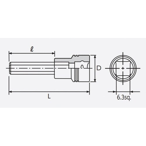 6.3SQ ヘキサゴンビットソケット 2.5mm