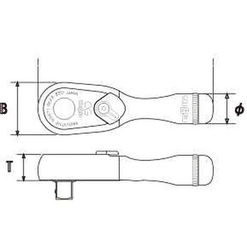 6.3SQ 90ギア ショートラチェットハンドル