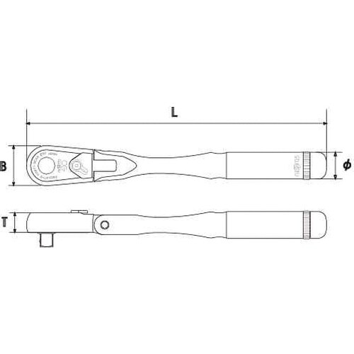 6.3SQ 90ギア フレックスラチェットハンドル