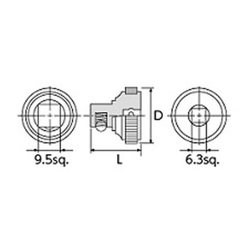 6.3SQ クイックスピンナアダプタ 9.5SQ